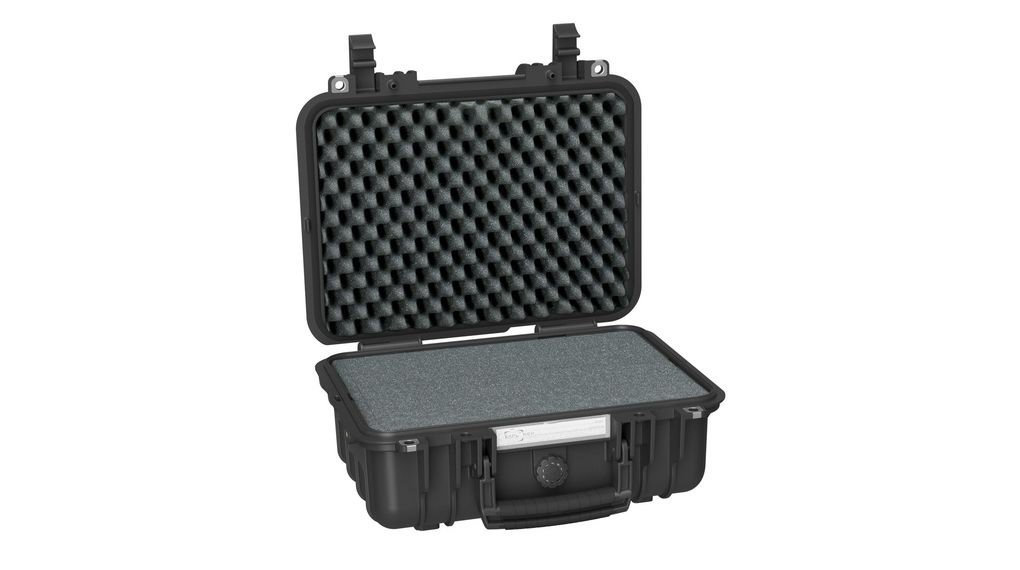 Case, Watertight with Removable Lid, 13.1l, 304x360x192mm, Polypropylene (PP), Black